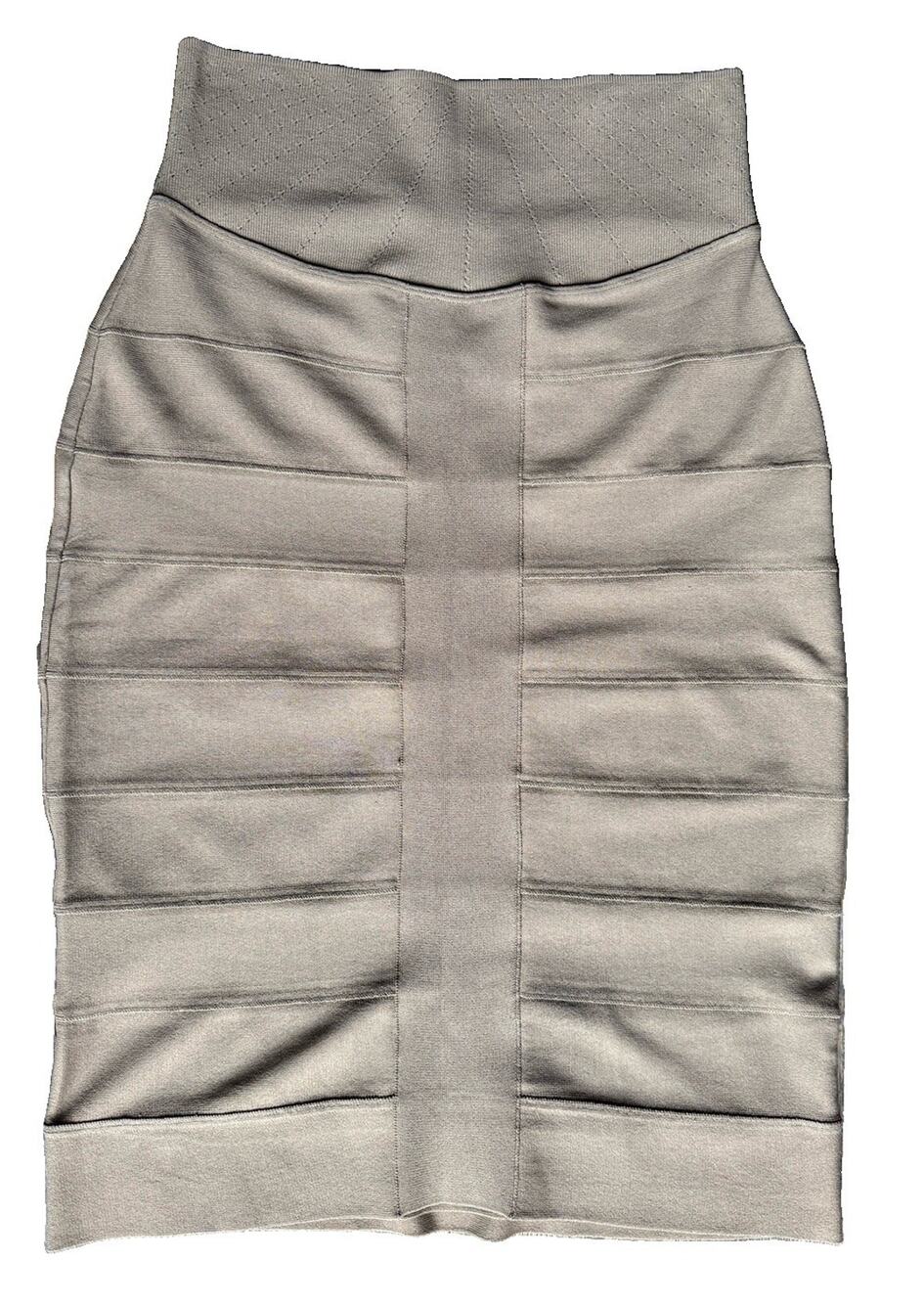 Archival Givenchy Riccardo Tisci 2007 High-Waisted Bandage Pencil Skirt Tan Nude